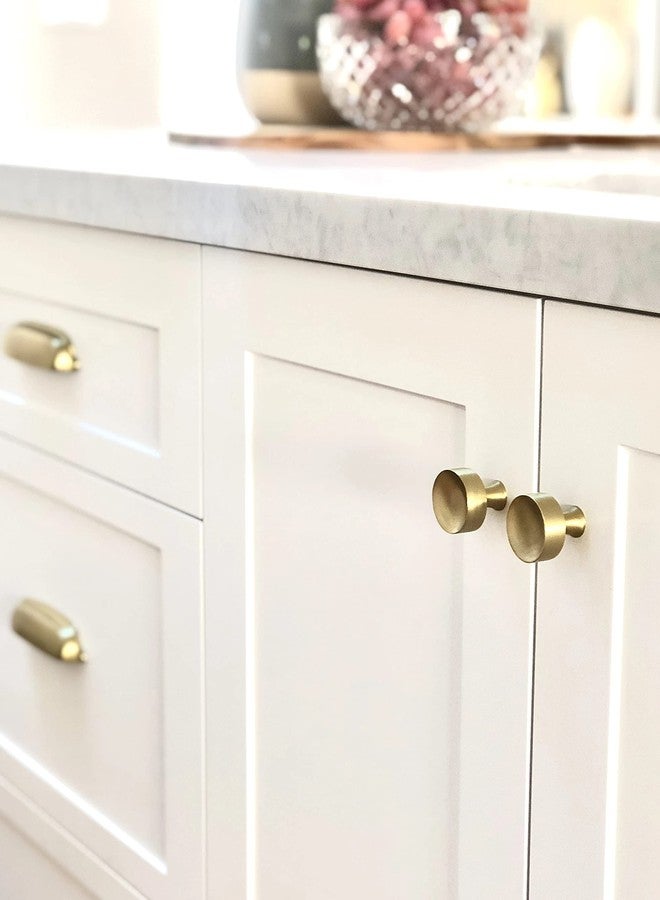 HOBKNOBS Solid Brass 32mm Salo Knob (Burnished Brass). - Image 3